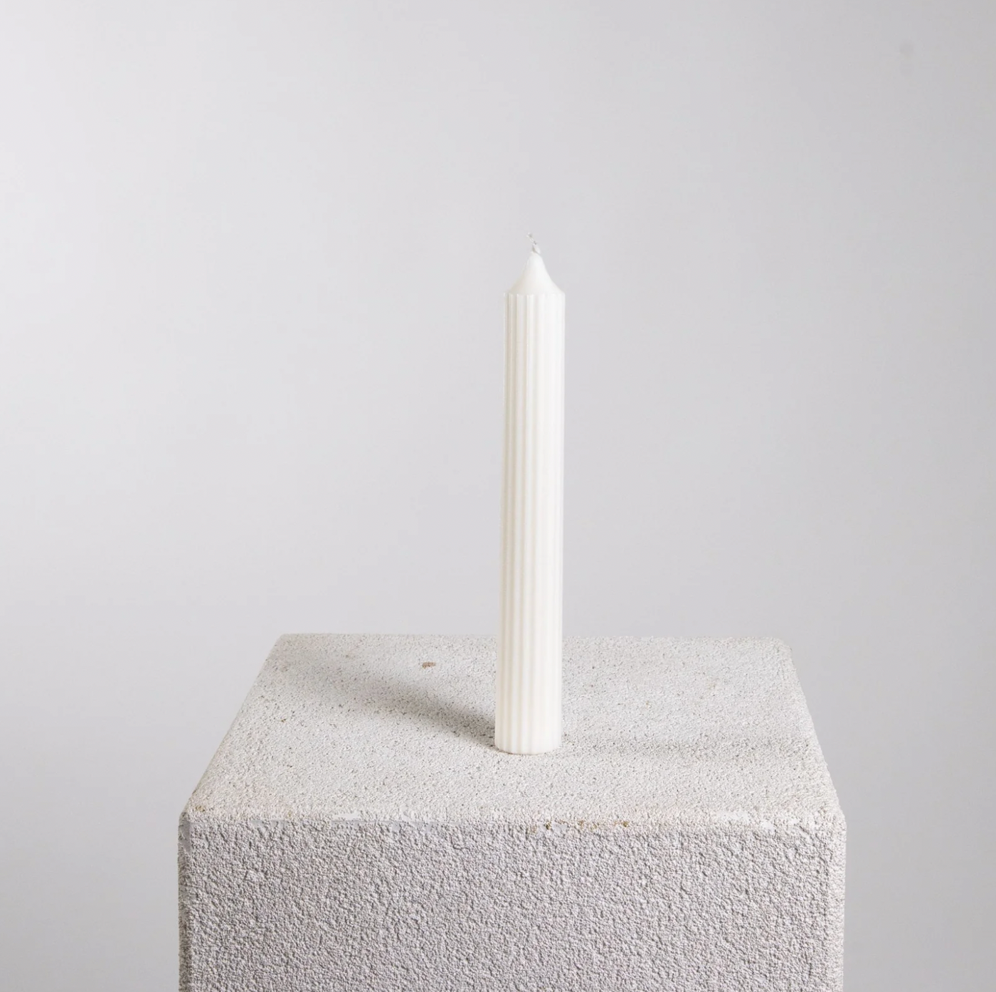 Ribbed Soy Wax Pillar Candle